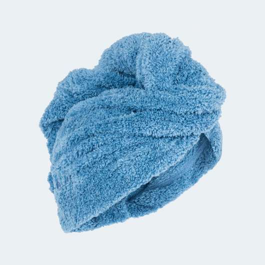 Handduk i Mjuk Mikrofiber För Håret Blå